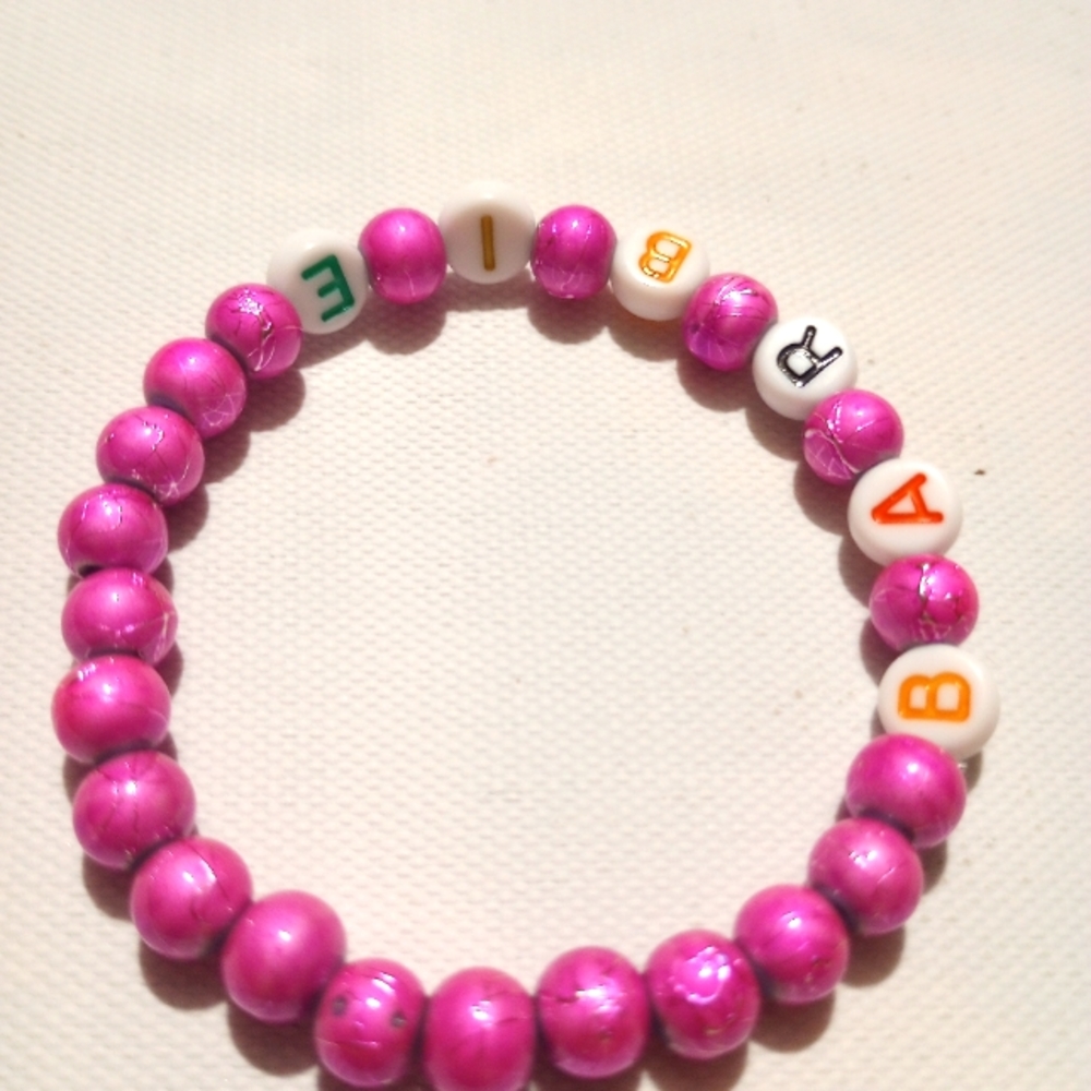NWT-Handcrafted Pink inspirational (Barbie) Barbie Core Pink Bracelet